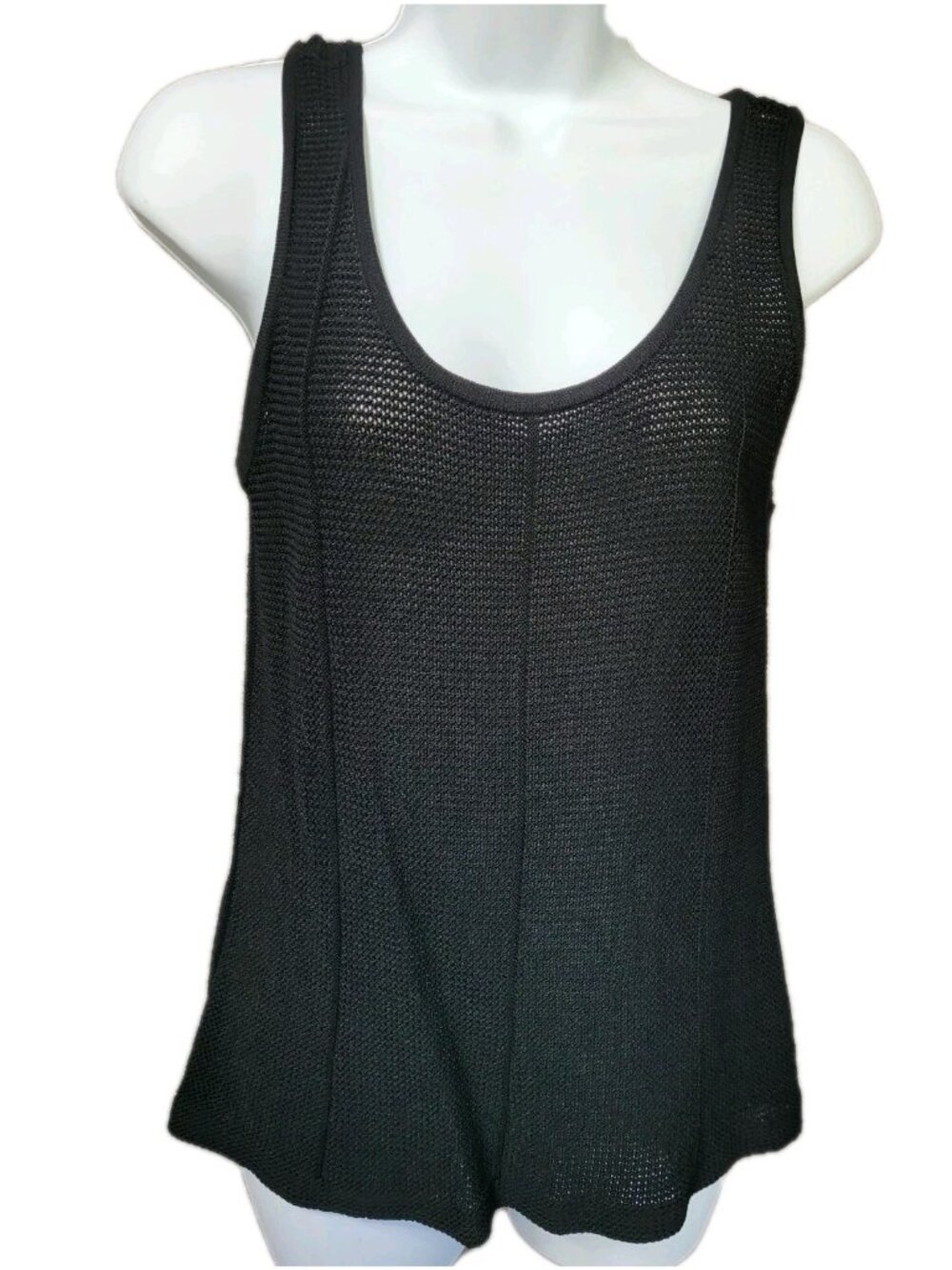 Caelian Womens Mesh Tank Top Black Open Knit Size S‎ Whimsygoth Grunge Indie